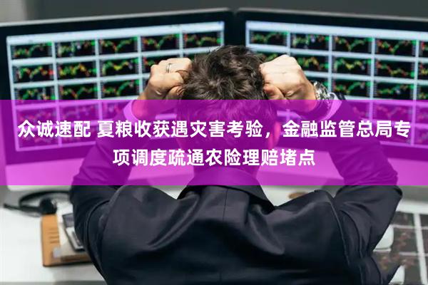 众诚速配 夏粮收获遇灾害考验，金融监管总局专项调度疏通农险理赔堵点
