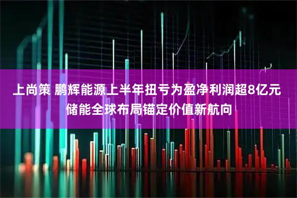 上尚策 鹏辉能源上半年扭亏为盈净利润超8亿元 储能全球布局锚定价值新航向